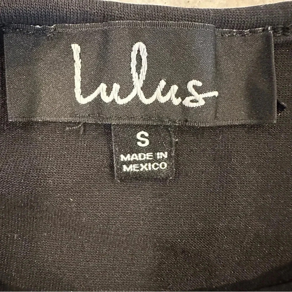 Lulus Black Midi Casual Modal Blend Dress Sleeveless Shoulder Ties Size Small - Picture 8 of 9